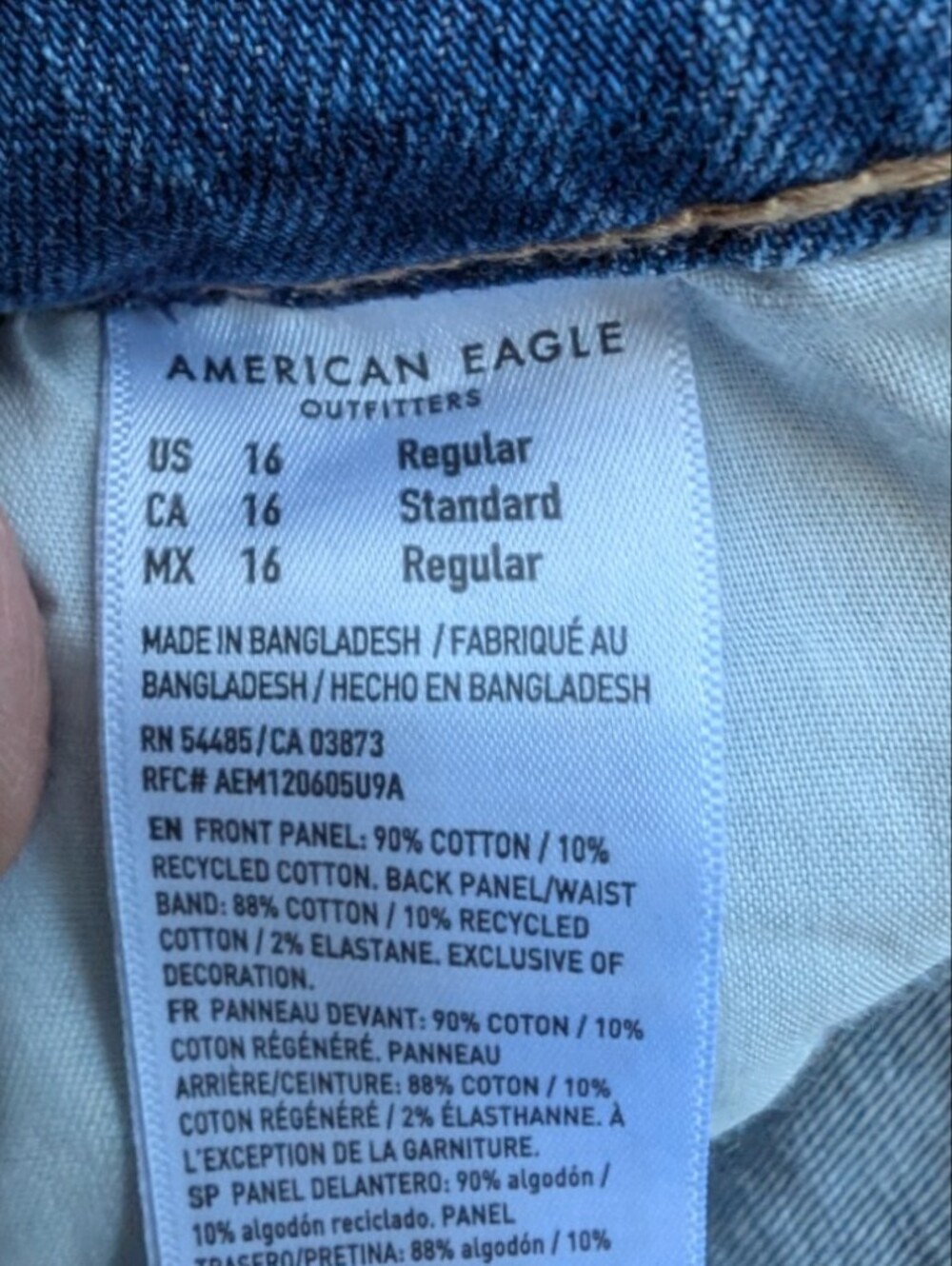 American Eagle Strigid Dreamy Drape Ultra Low Rise Wide Leg Jeans Size 16 - Picture 6 of 7